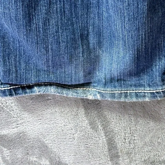 BKE Payton Bootcut Jeans Women 32x33.5 Medium Wash Distressed Thick Stitch Denim - Picture 10 of 16